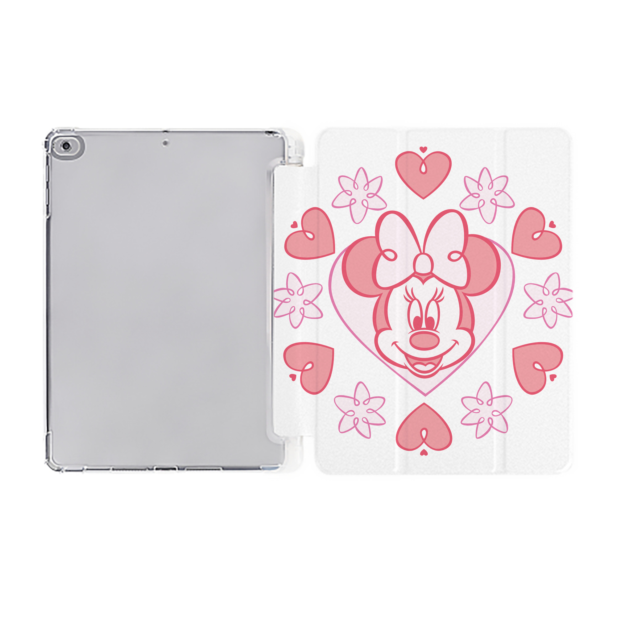 （画像用） ミッキーマウス Mickey Mouse IPad ケース ペン収納付き 三つ折りスタンド PUレザー×シリコン 対応機種9.5/10.5/10.9インチ